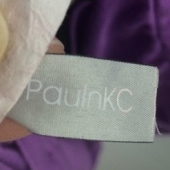 𝅺PaulnKC backless spaghetti strap draped mesh waist dress size small - Picture 6 of 8